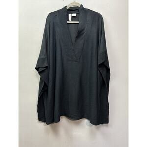 DG Sweater Womens Oversized OSFA Black Knit V Neck‎ Cape